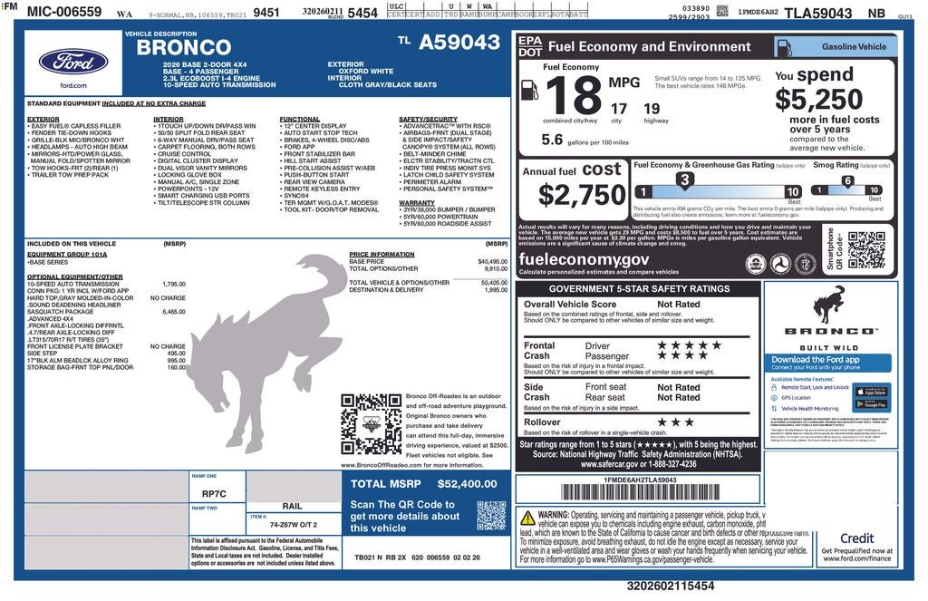 2026 Ford Bronco Base