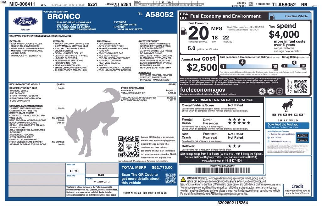 2026 Ford Bronco Big Bend