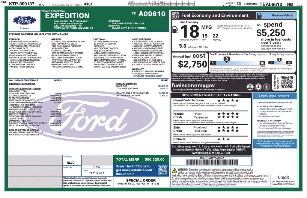 2026 Ford Expedition Platinum