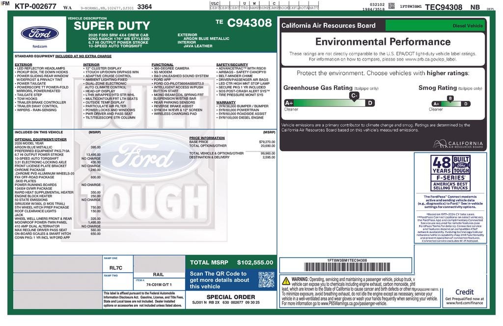 2026 Ford F-350SD King Ranch