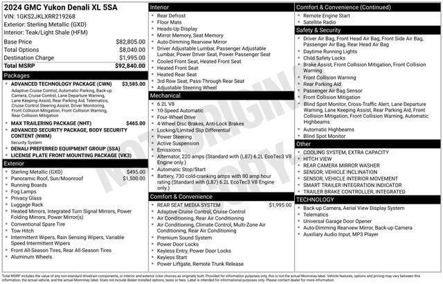 2024 GMC Yukon XL Denali