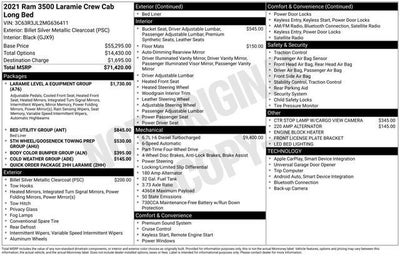 2021 RAM 3500 Laramie
