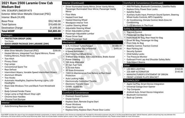 2021 RAM 2500 Laramie