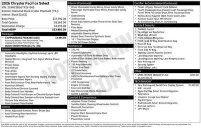 2026 Chrysler Pacifica PACIFICA SELECT AWD