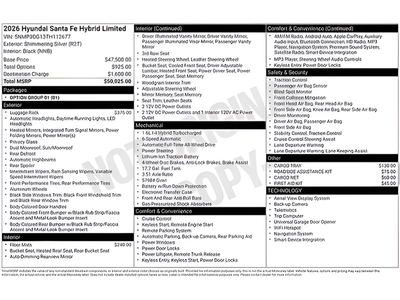 2026 Hyundai Santa Fe Hybrid Limited