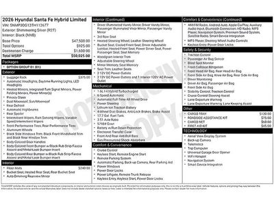 2026 Hyundai Santa Fe Hybrid Limited