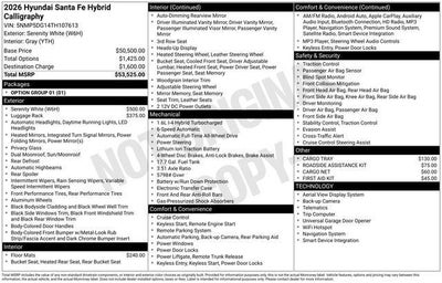 2026 Hyundai Santa Fe Hybrid Calligraphy
