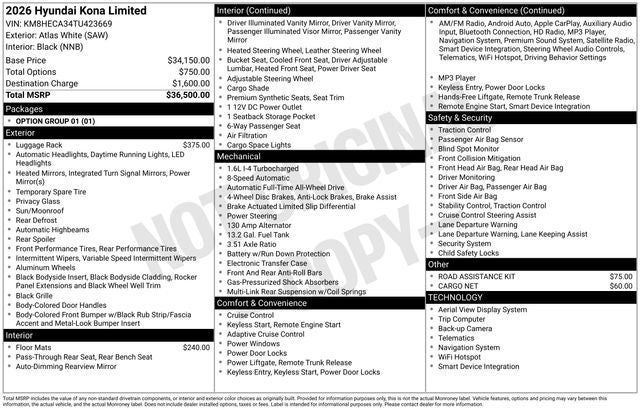 2026 Hyundai Kona Limited AWD