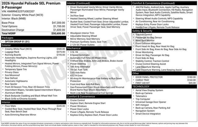 2026 Hyundai Palisade SEL Premium AWD