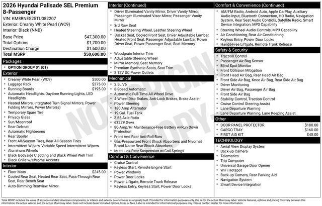 2026 Hyundai Palisade SEL Premium AWD