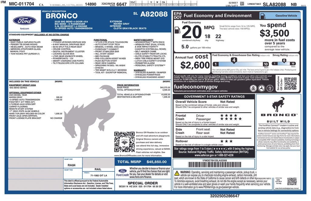 2025 Ford Bronco Big Bend