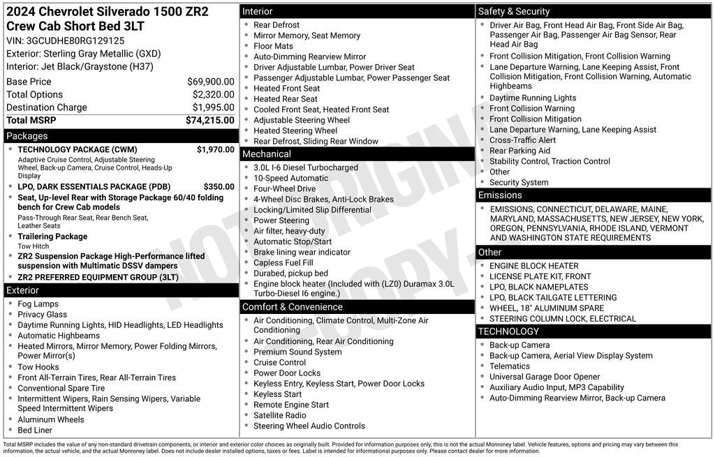 2024 Chevrolet Silverado 1500 ZR2