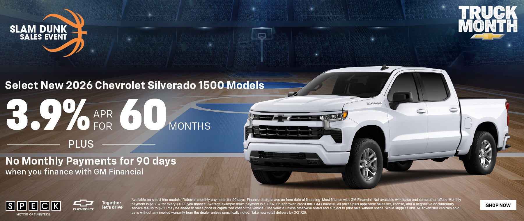3.9 apr for 60 new chevy silverado 1500