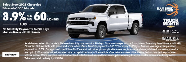 3.9 apr for 60 new chevy silverado 1500