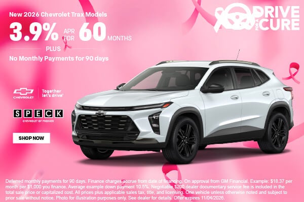 3.9 apr for 60 months chevy trax models