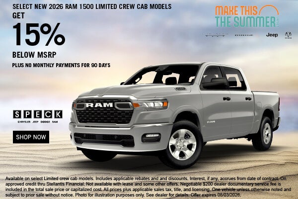 15 percent off msrp new 26 ram 1500 