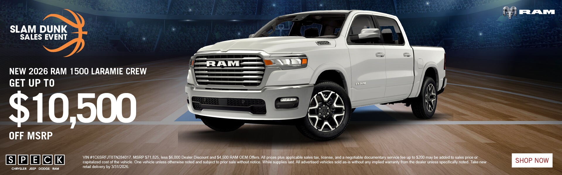 10,500 off msrp ram 1500